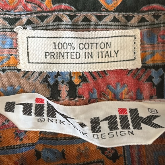 Nik Nik patchwork 100% cotton Vintage Patterned Long Sleeve Shirt - Picture 4 of 9